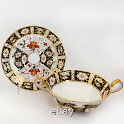 TRADITIONAL IMARI by Royal Crown Derby Footed Cup & Saucer 2.6 NEW NEVER USED
