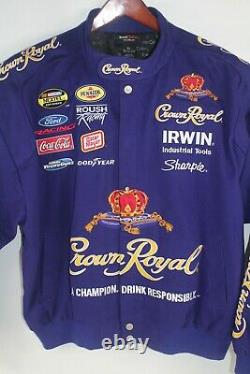 Team Caliber Roush Racing Crown Royal Jacket Men's Size XL NASCAR New