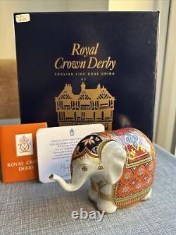 The Royal Crown Derby The Mulberry Hall Baby Elephant Paperweight Rare