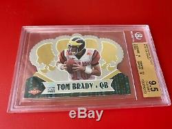 Tom Brady Patriots 2000 Crown Royale Rookie Card #110 BGS 9.5 Gem Mint 2x 10