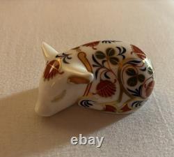 Two Royal Crown Derby Pigs With Stoppers, Ornaments, exc Condition