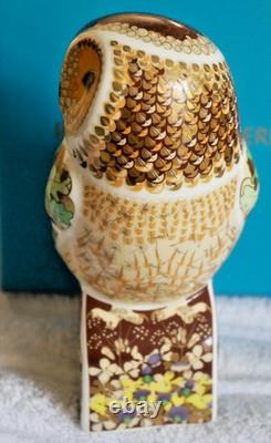 VERY RARE ROYAL CROWN DERBY WOODLAND OWL PAPERWEIGHT GOLD STOPPER 1st QTY BXD