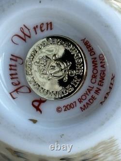 VTG Royal Crown Derby Paperweight Wren Gold Stopper Bone China Collectors Guild