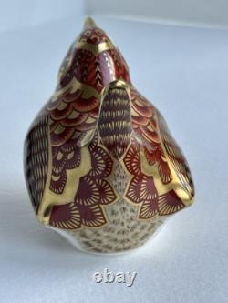 VTG Royal Crown Derby Paperweight Wren Gold Stopper Bone China Collectors Guild