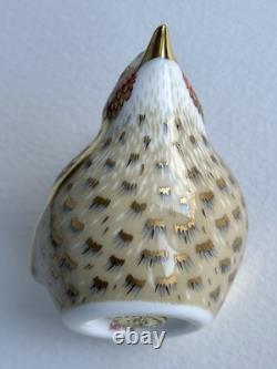 VTG Royal Crown Derby Paperweight Wren Gold Stopper Bone China Collectors Guild