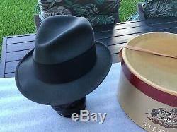 Vintage 1950s Beaver Gray Royal Stetson Pinched Crown Mode Edge 7-1/4
