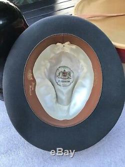 Vintage 1950s Beaver Gray Royal Stetson Pinched Crown Mode Edge 7-1/4