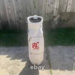 Vintage Miller Golf Bags RC Cola Royal Crown Leather White Red Made in USA New