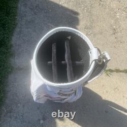 Vintage Miller Golf Bags RC Cola Royal Crown Leather White Red Made in USA New