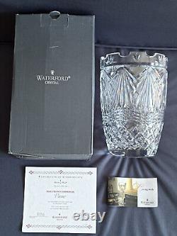 Vintage Waterford Crown Imperial Cut Glass Crystal Vase 8 High c/w Certificate