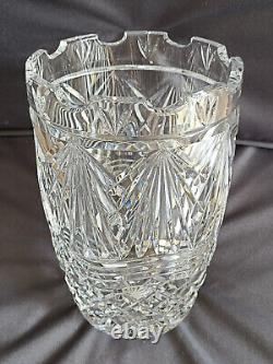 Vintage Waterford Crown Imperial Cut Glass Crystal Vase 8 High c/w Certificate