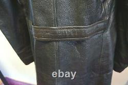 Vintage Ww2 Swedish O. S. B. Horsehide Leather Jacket Size Uk M/l 3 Royal Crowns