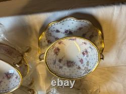 Vintage collectible Royal Crown Derby Royal Antoinette 134 pc Dinner Set for 12