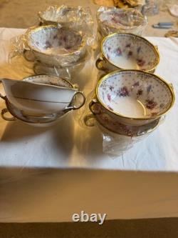Vintage collectible Royal Crown Derby Royal Antoinette 134 pc Dinner Set for 12