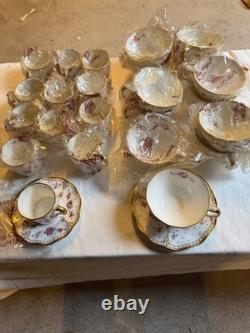 Vintage collectible Royal Crown Derby Royal Antoinette 134 pc Dinner Set for 12