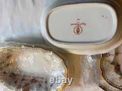 Vintage collectible Royal Crown Derby Royal Antoinette 134 pc Dinner Set for 12