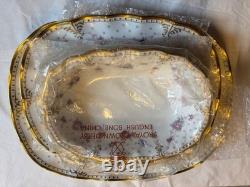 Vintage collectible Royal Crown Derby Royal Antoinette 134 pc Dinner Set for 12