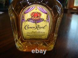 Vtg COLLECTOR BOTTLE OF SEAGRAMS CROWN ROYAL. Miniature Sealed Glass Bottle New